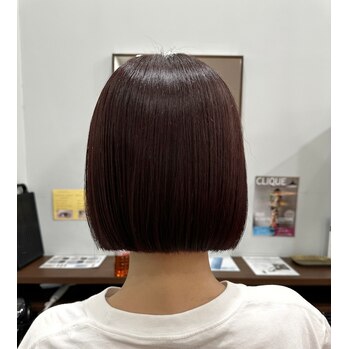 “momo”～bordeaux  bob～voise  hair(ボイスヘア　東原店)藤尾　萌々ブログ